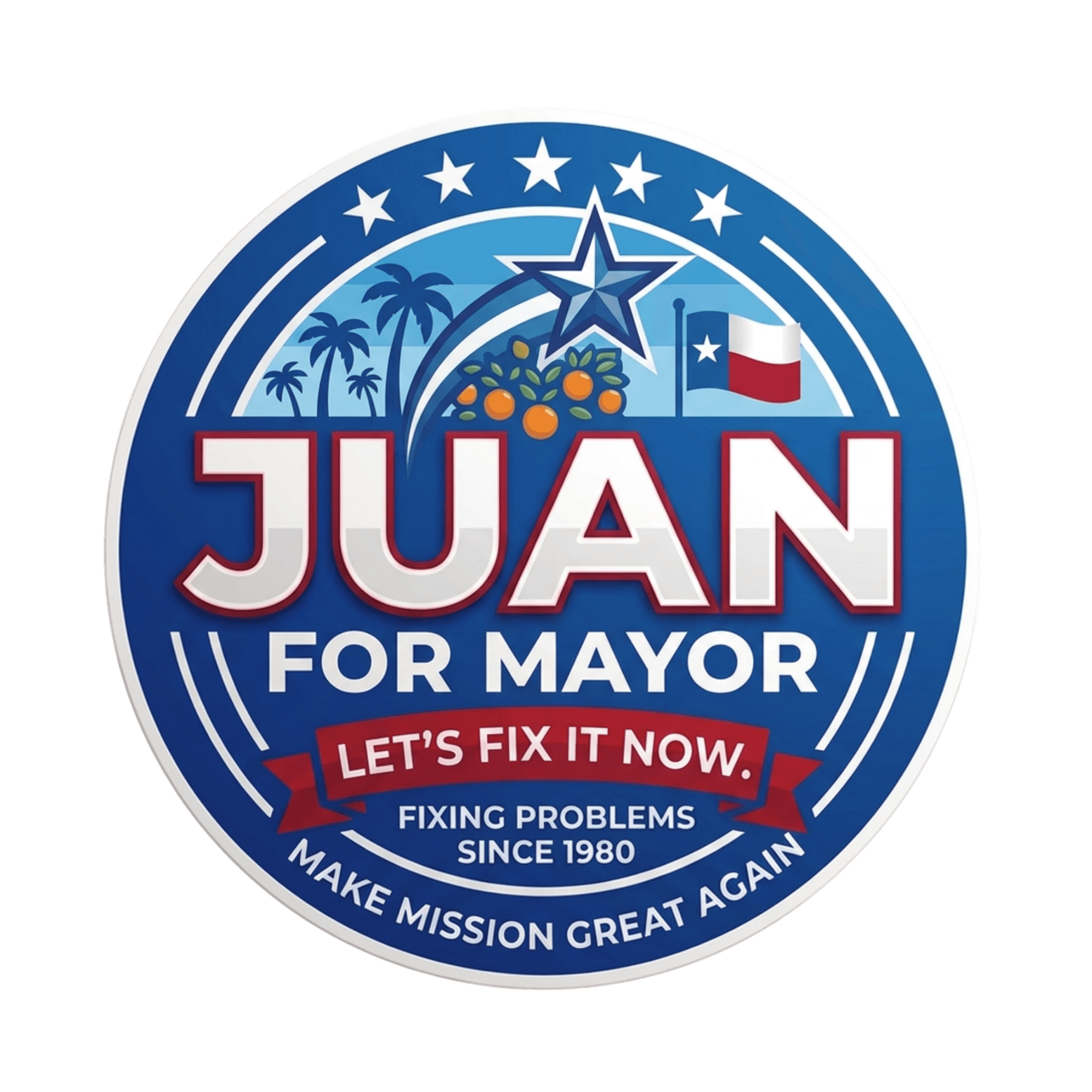 Juan for Mayor — Let's Fix It Now campaign logo
